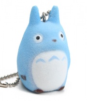 Totoro Light Blue Totoro Flocked Keychain