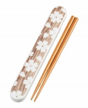 HAKOYA Tatsumiya Slide Case Chopsticks Sakura Tree White Blossom