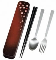 HAKOYA Otona Glitter Sakura Premium All Made in Japan Cutlery Set