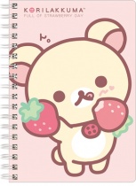 Rilakkuma Korilakkuma Full Of Strawberry Day Yummy Mini Ring Notebook