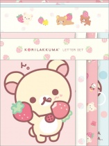 Rilakkuma Korilakkuma Full Of Strawberry Day In The Mood For Ichigo Letter Set