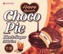 Lotte Choco Pie Black Sugar Milk Tea Big Pack