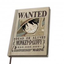One Piece A5 Notebook "Wanted Luffy"