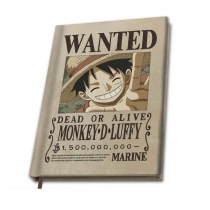 One Piece A5 Notebook "Wanted Luffy"