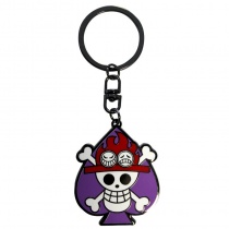 One Piece Ace Skull  Symbol Keychain